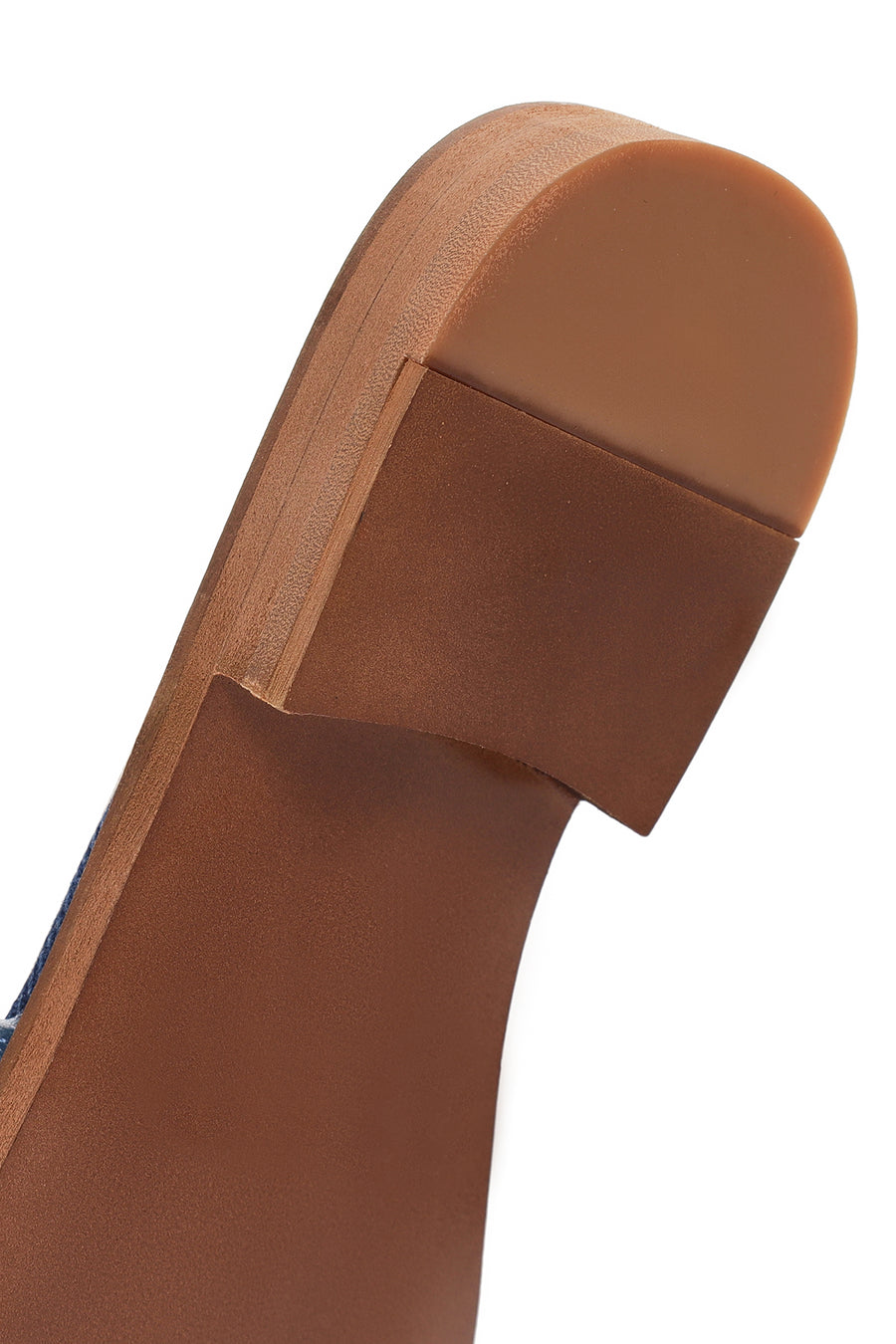 Women's Blue Patterned Leather Slippers