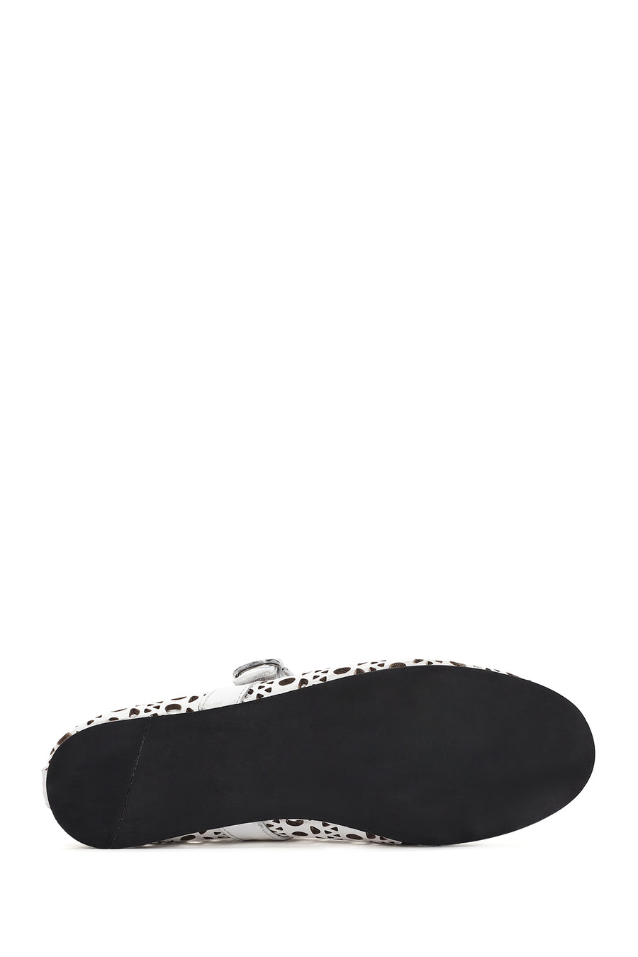 Women's White Strap Leather Ballerinas