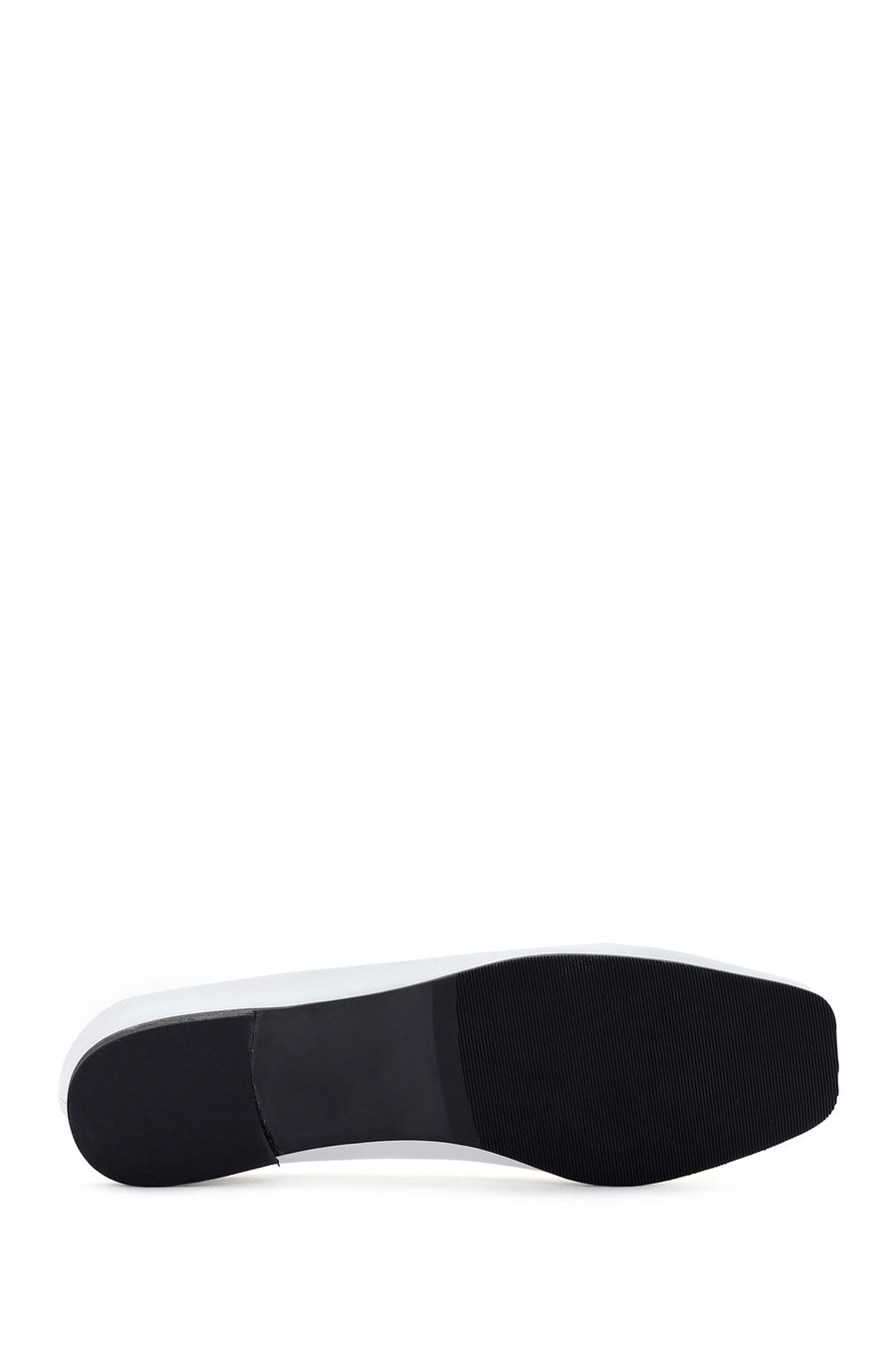 Women's White Leather Ballerinas