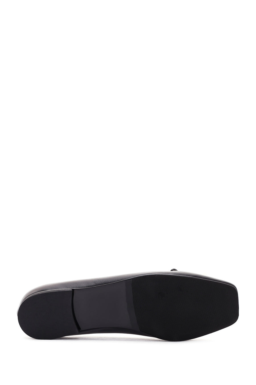 Women's Black Leather Ballerinas