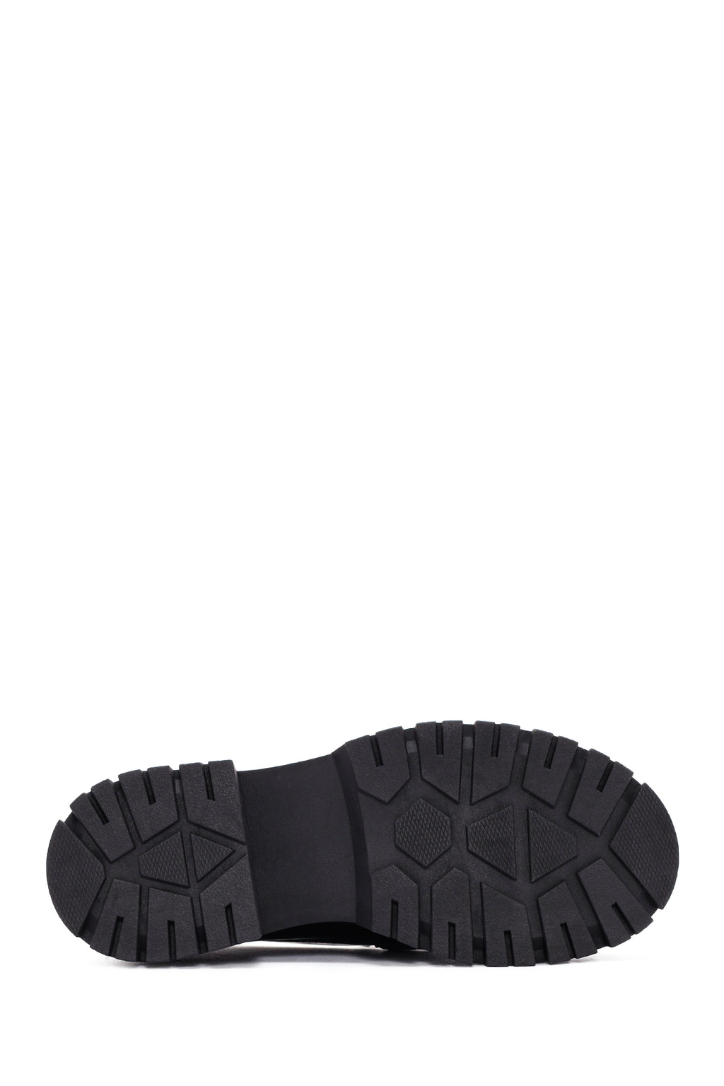 Kadın Siyah Rugan Deri Maskülen Loafer
