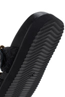 Kadın Siyah Çift Tokalı Örgü Deri Terlik | Derimod