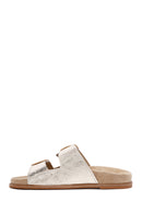 Kadın Altın Tokalı Deri Terlik | Derimod