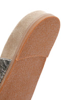 Kadın Altın Tokalı Deri Terlik | Derimod