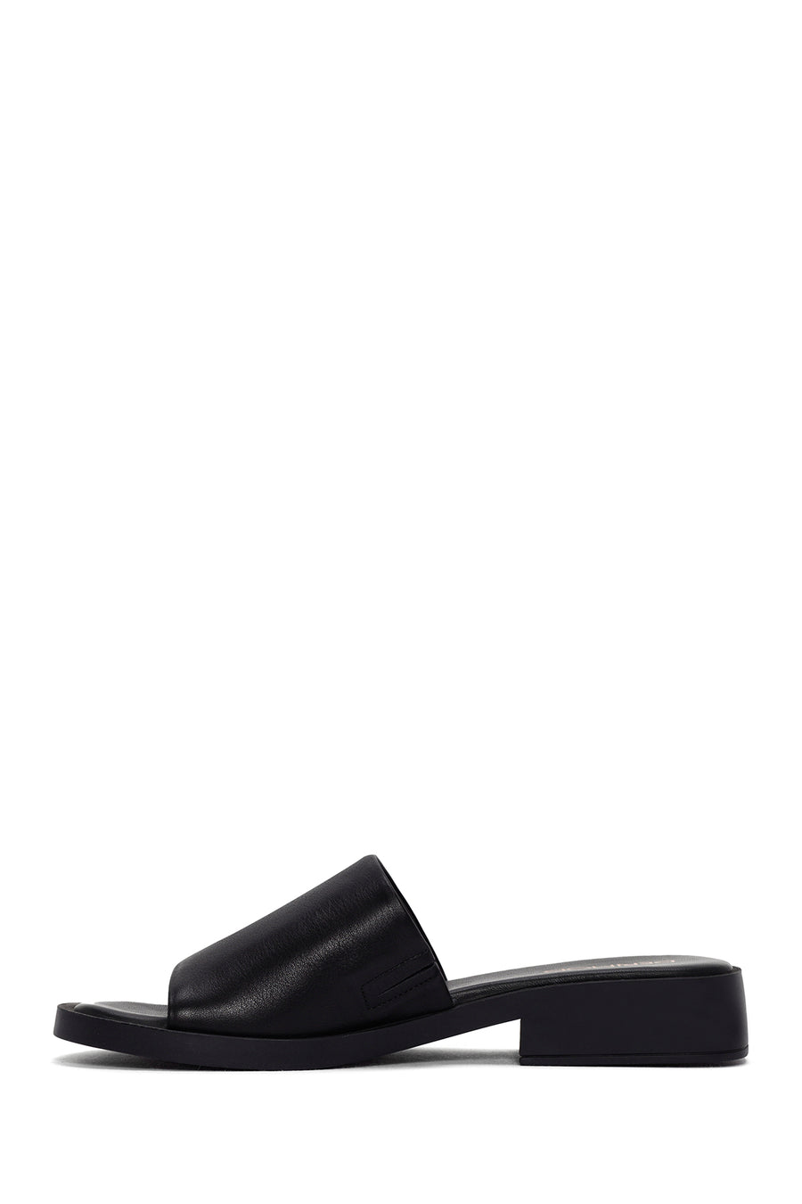 Women's Black Leather Slippers