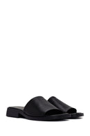 Kadın Siyah Deri Terlik | Derimod