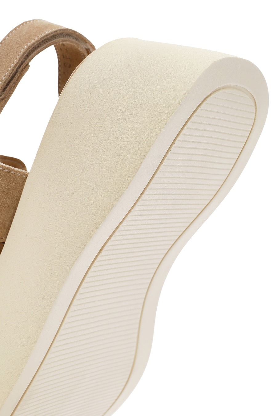 Women's Brown Thick Soled Suede Leather Sandals