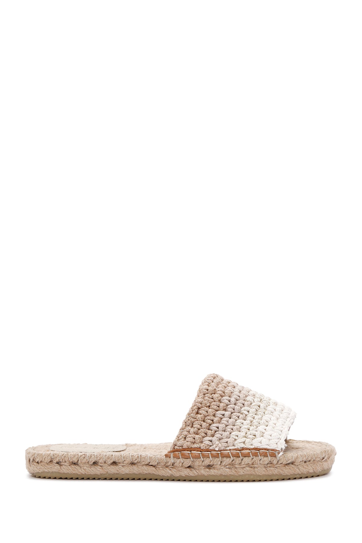 Women's Beige Straw Sole Knitted Espadrille Slippers 24SFD205929 | Derimod