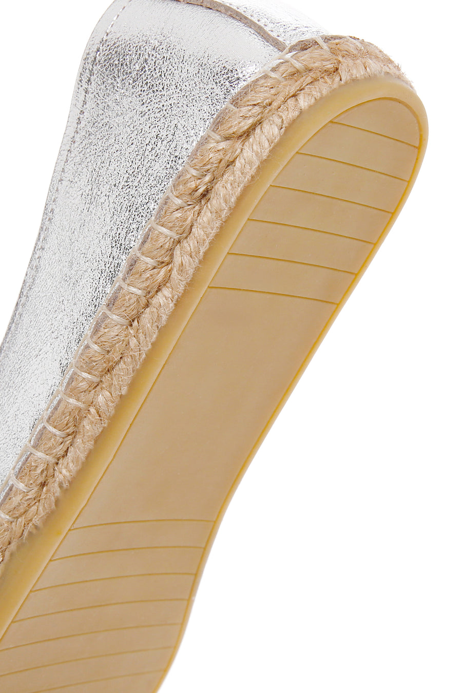 Women's Silver Leather Espadrille