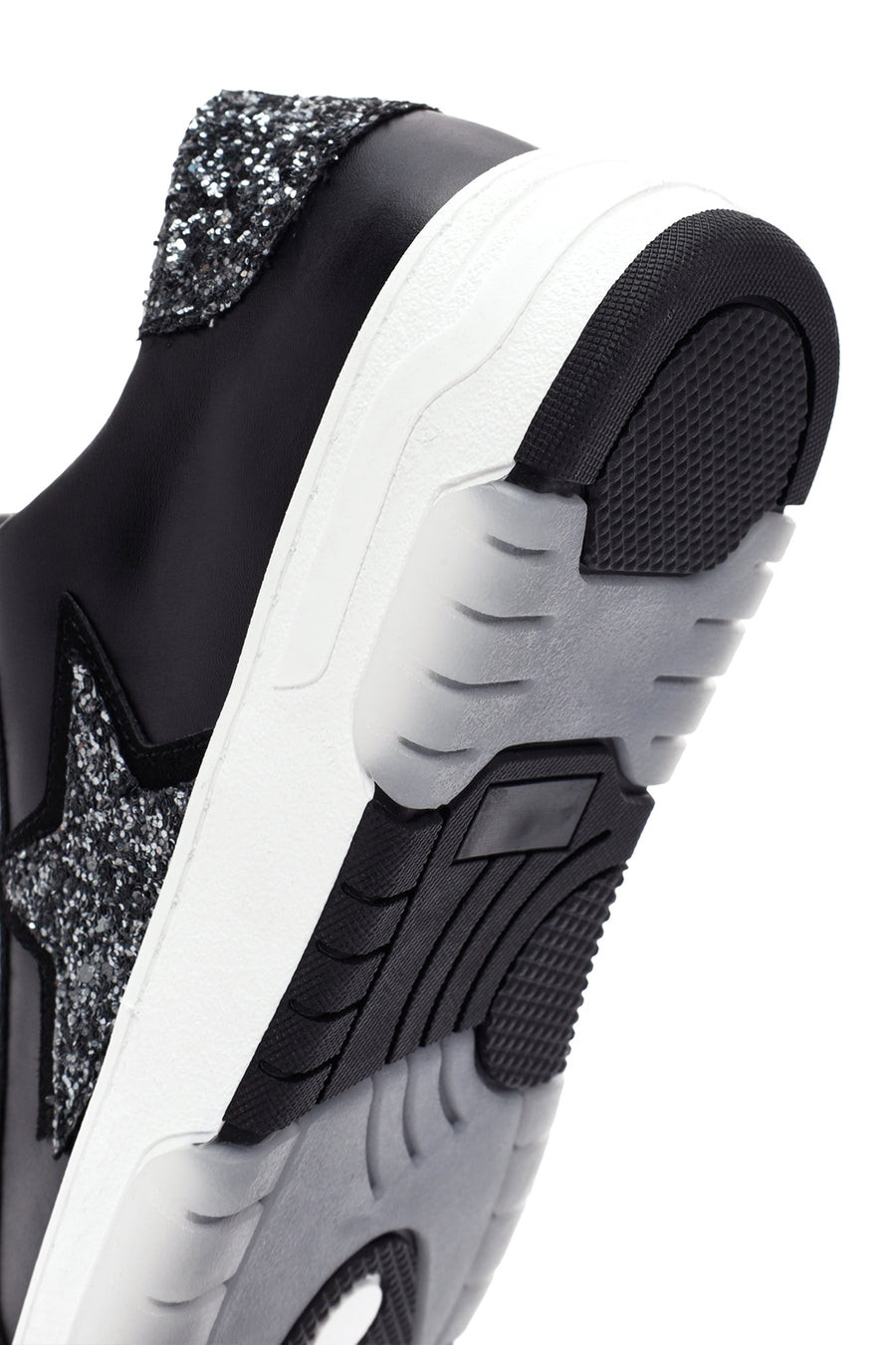 Kadın Siyah Bağcıklı Deri Sneaker