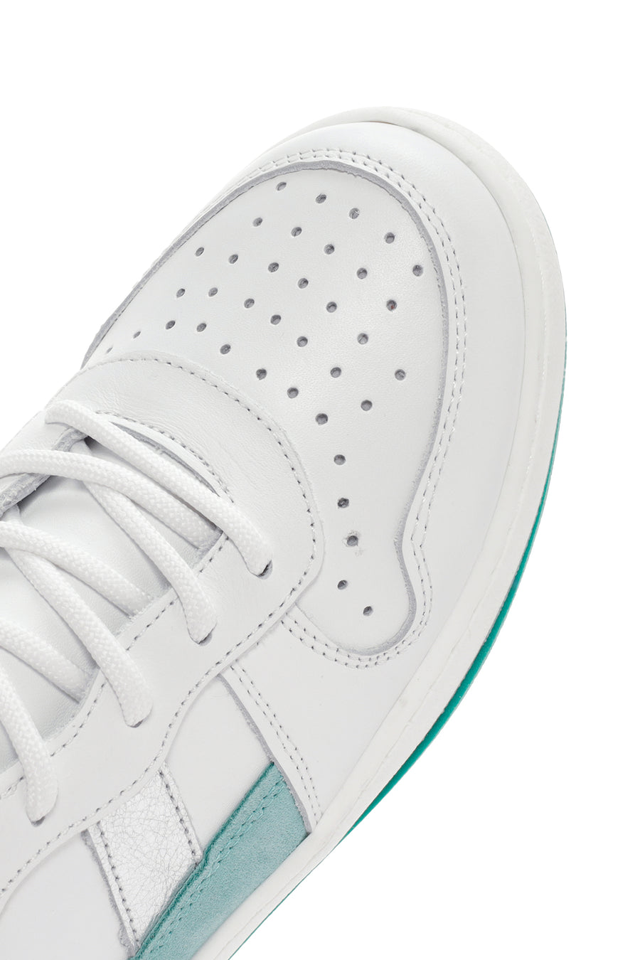 Kadın Beyaz Bağcıklı Deri Sneaker