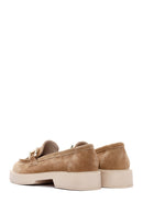 Women's Brown Suede Leather Tassel Loafer | Derimod