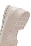 Women's Cream Tassel Leather Casual Loafer | Derimod