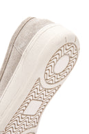 Women's Gray Suede Leather Casual Loafer | Derimod