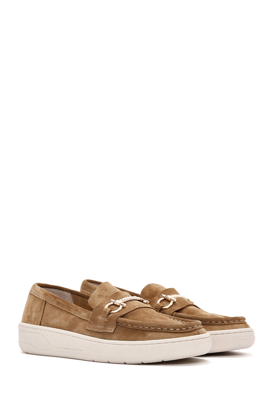 Women's Brown Suede Leather Casual Loafer