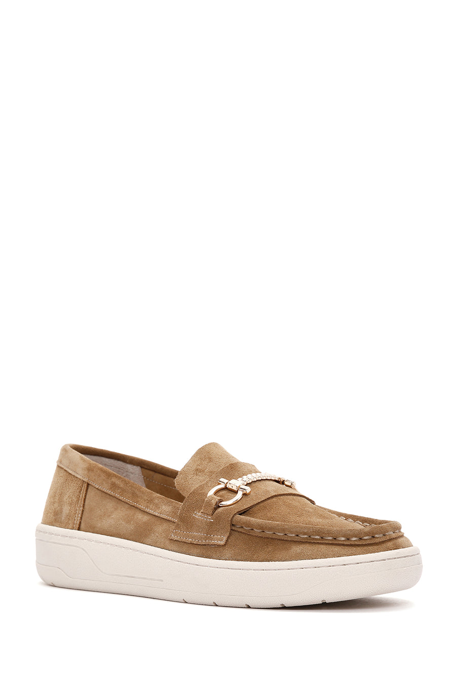 Women's Brown Suede Leather Casual Loafer