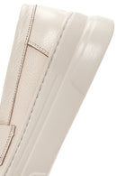 Women's Cream Thick Sole Leather Loafer | Derimod