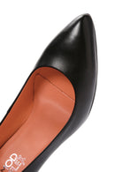 Derimod Flex Women's Black Heeled Leather Stiletto | Derimod