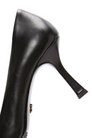 Derimod Flex Women's Black Heeled Leather Stiletto | Derimod