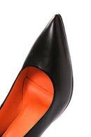 Derimod Flex Kadın Siyah İnce Topuklu Deri Stiletto | Derimod