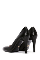 Derimod Flex Kadın Siyah İnce Topuklu Deri Stiletto | Derimod