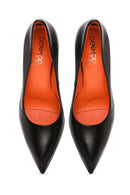 Derimod Flex Kadın Siyah İnce Topuklu Deri Stiletto | Derimod