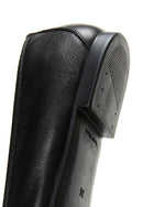 Women's Black Stone Leather Ballerinas | Derimod