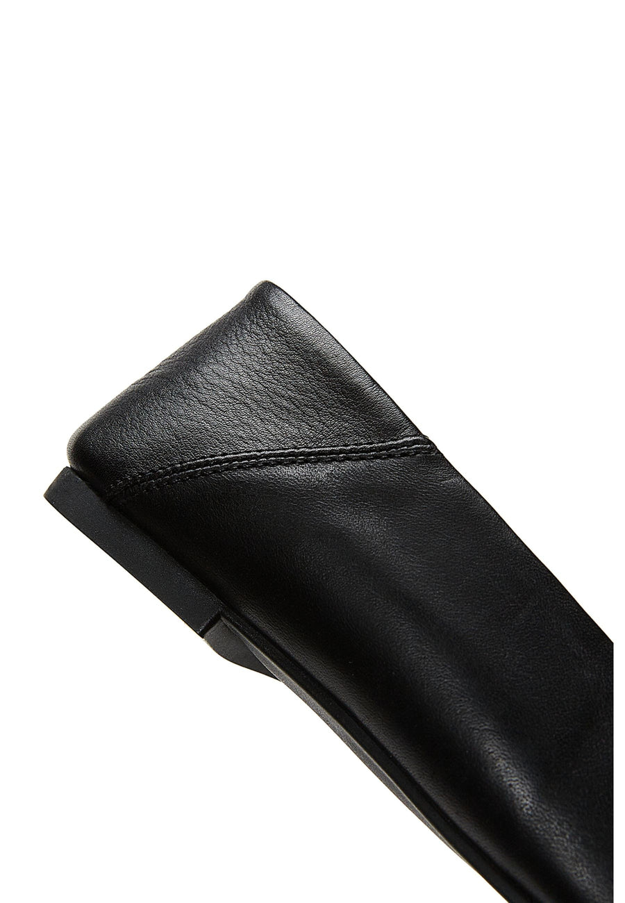 Kadın Siyah Deri Maskülen Loafer