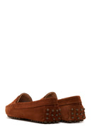 Women's Tan Suede Leather Loafer | Derimod