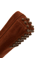 Women's Tan Suede Leather Loafer | Derimod