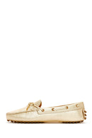 Kadın Altın Deri Loafer | Derimod