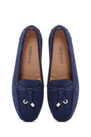 Kadın Lacivert Süet Deri Loafer | Derimod