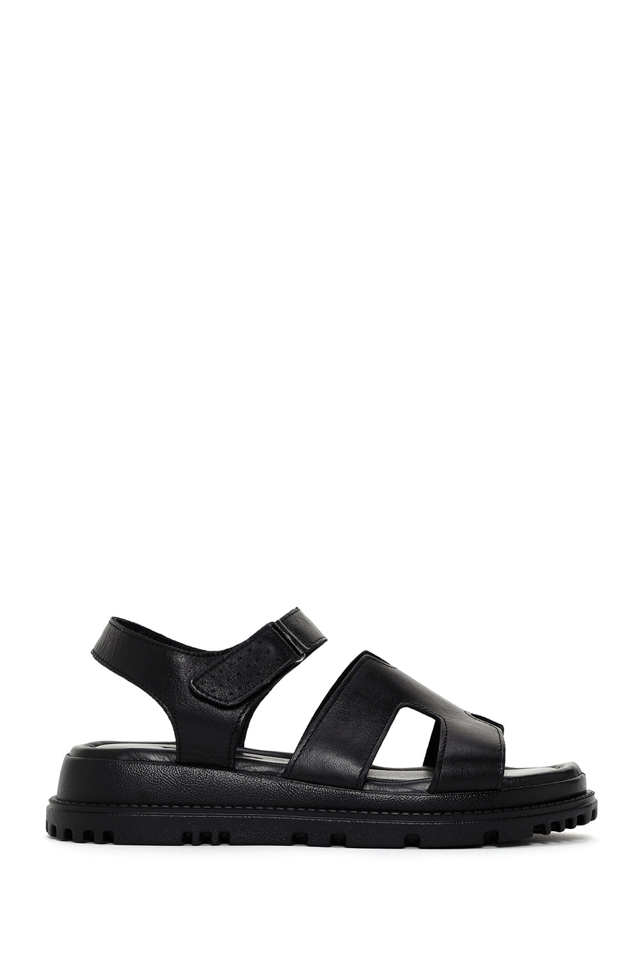Women's Black Leather Sandals 24SFD300618 | Derimod