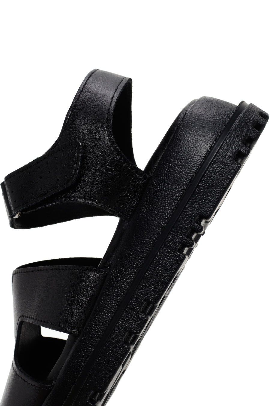 Women's Black Leather Sandals