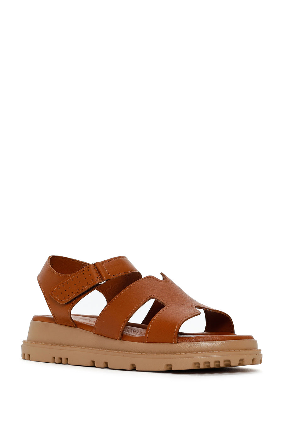 Women's Tan Leather Sandals
