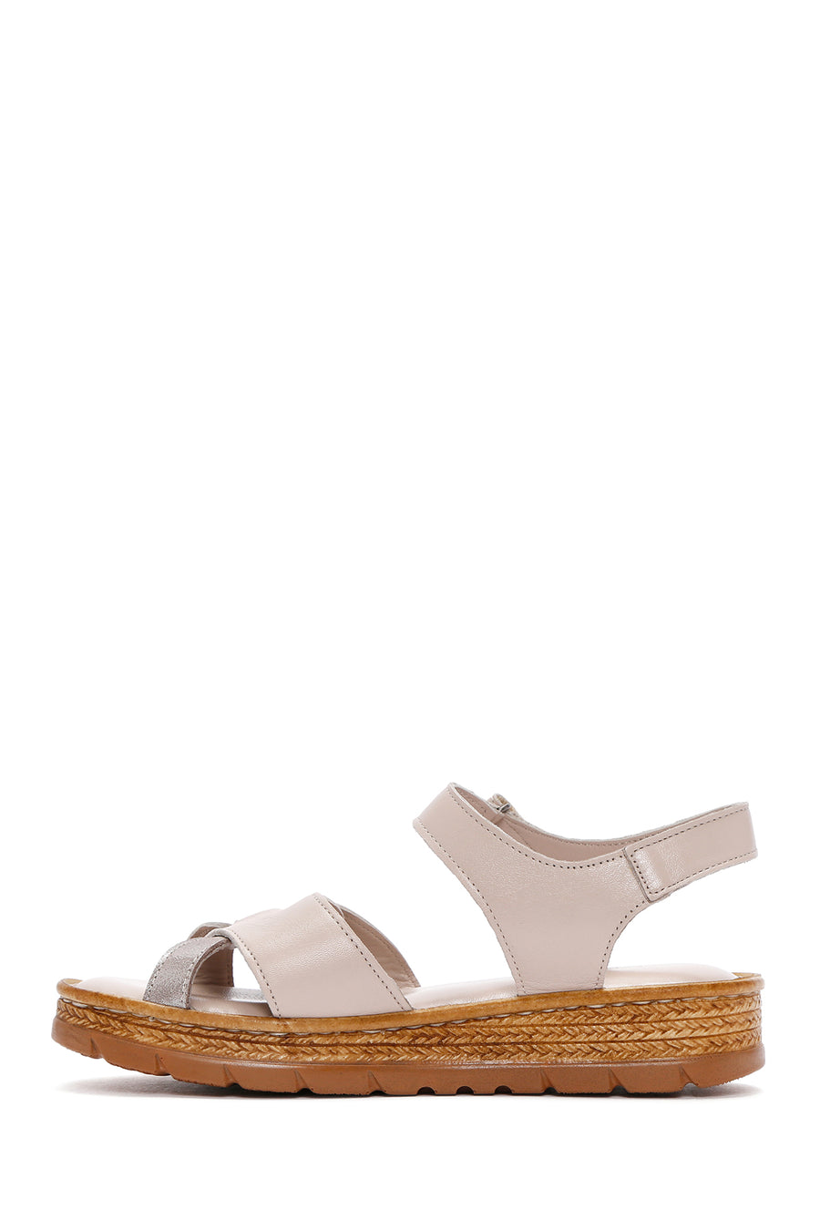 Women's Mink Ankle Strap Leather Comfort Sandals