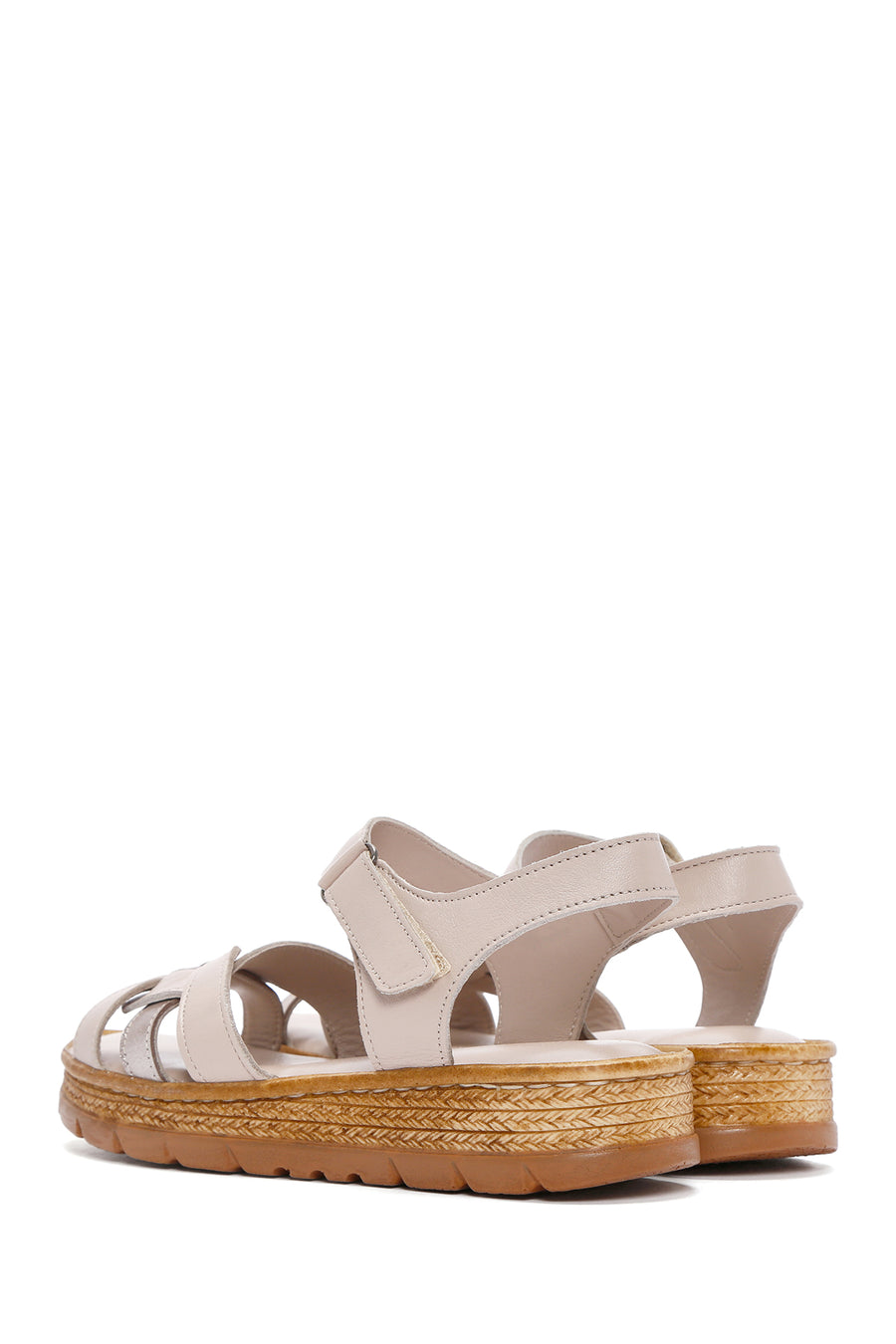 Women's Mink Ankle Strap Leather Comfort Sandals