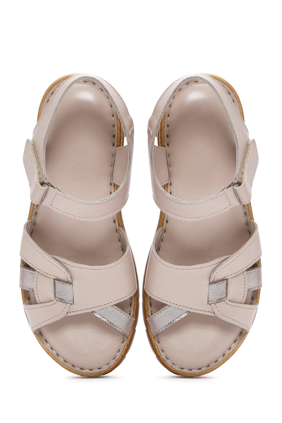 Women's Mink Ankle Strap Leather Comfort Sandals
