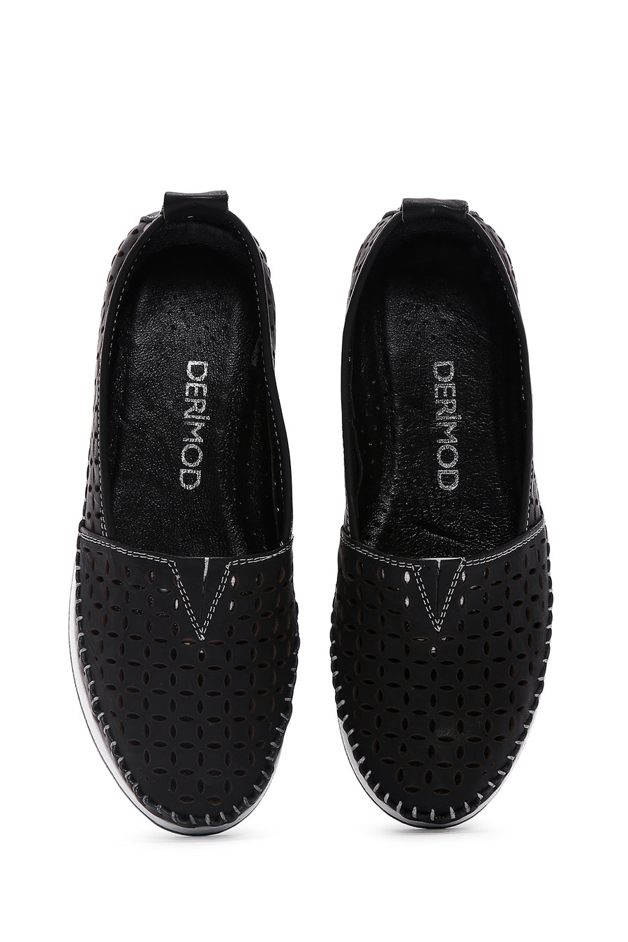 Kadın Siyah Kalın Tabanlı Deri Comfort Loafer