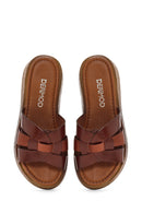 Kadın Kahverengi Deri Terlik | Derimod