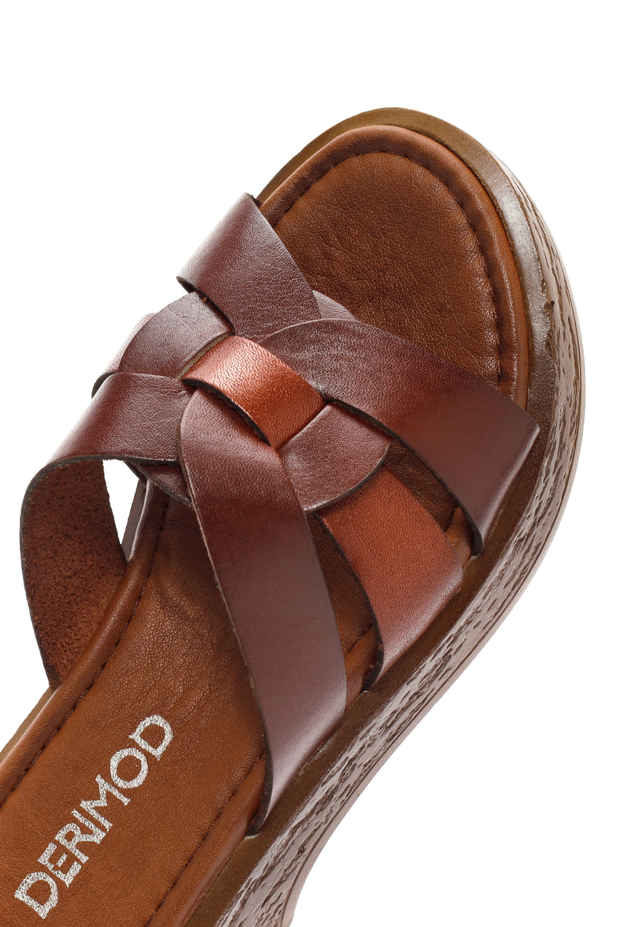 Women's Brown Leather Slippers