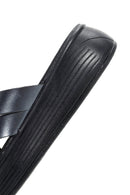 Kadın Gri Kalın Tabanlı Deri Terlik | Derimod