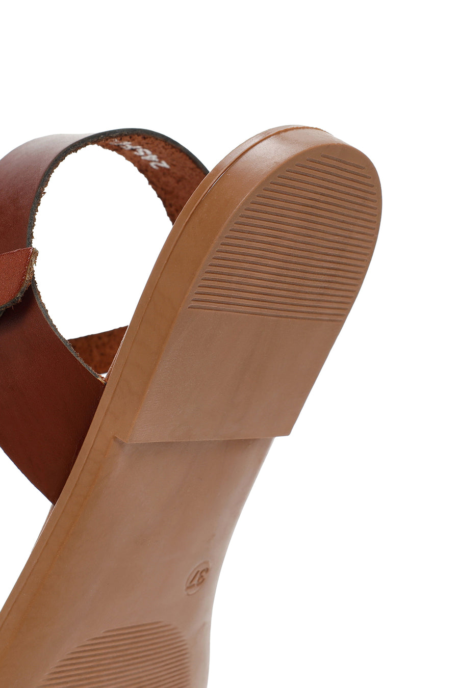 Women's Brown Ankle Strap Leather Bodrum Sandals