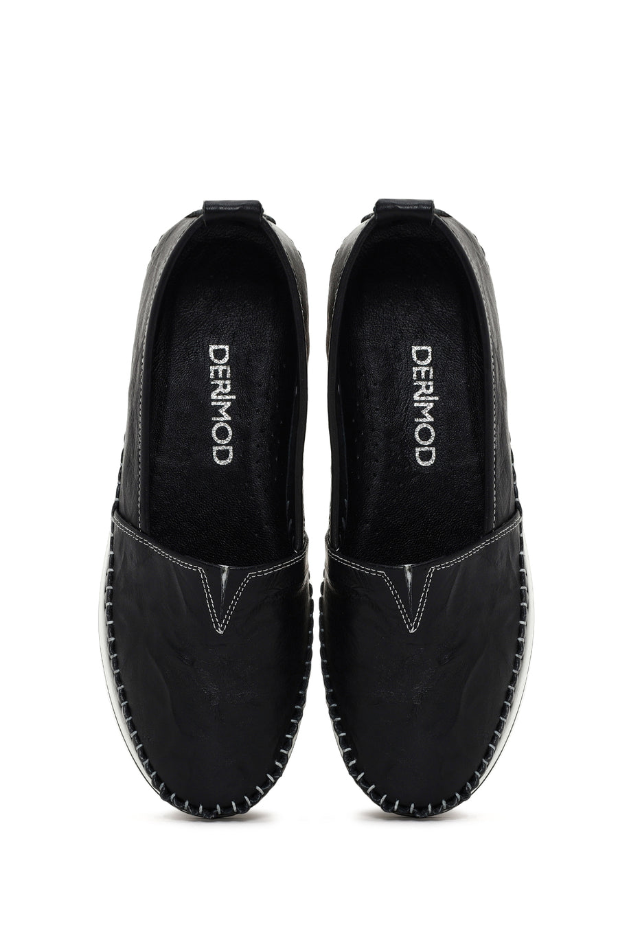 Kadın Siyah Deri Comfort Loafer