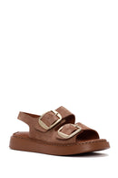 Women's Powder Leather Comfort Sandals | Derimod