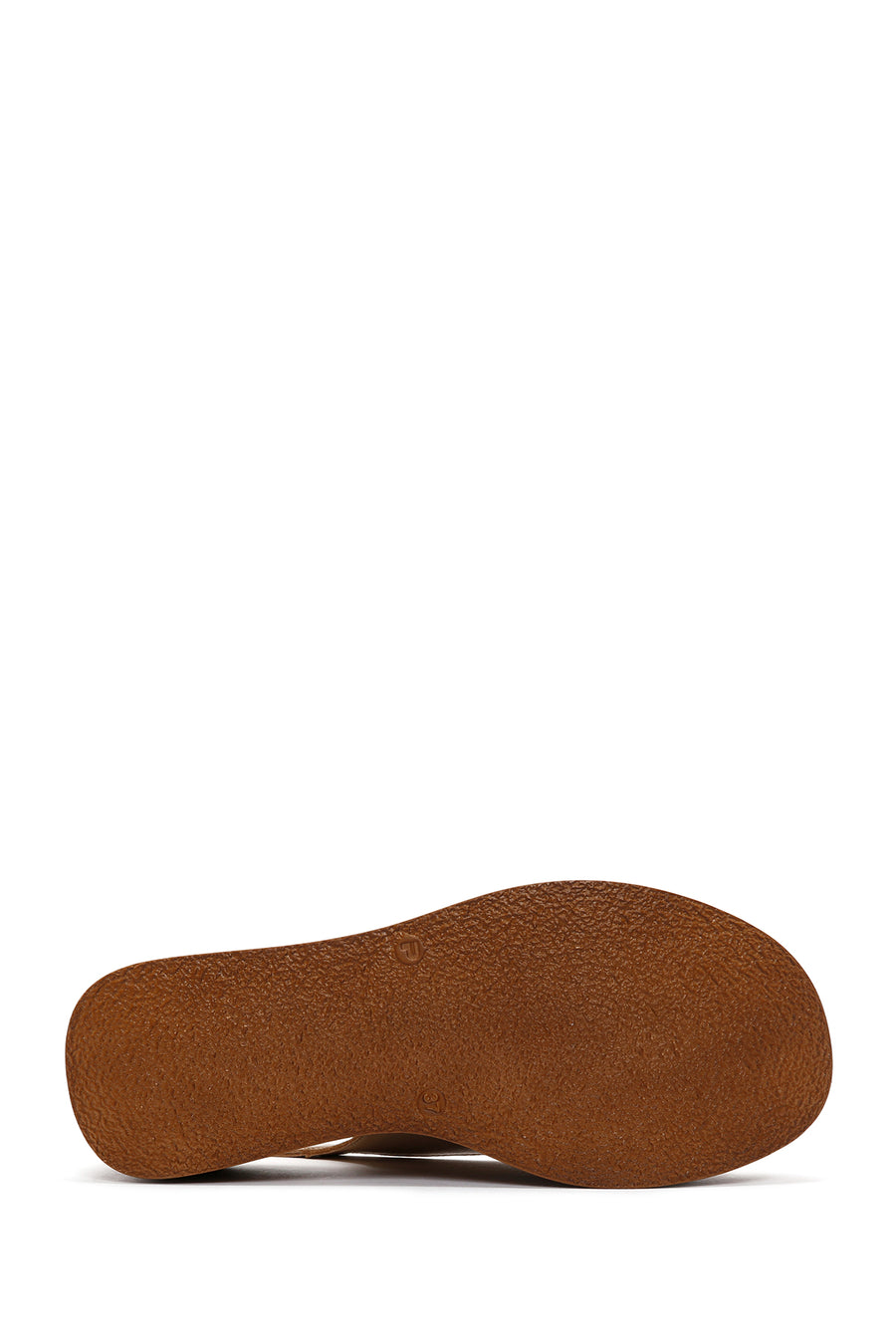 Women's Beige Wedge Heeled Leather Sandals with Ankle Strap