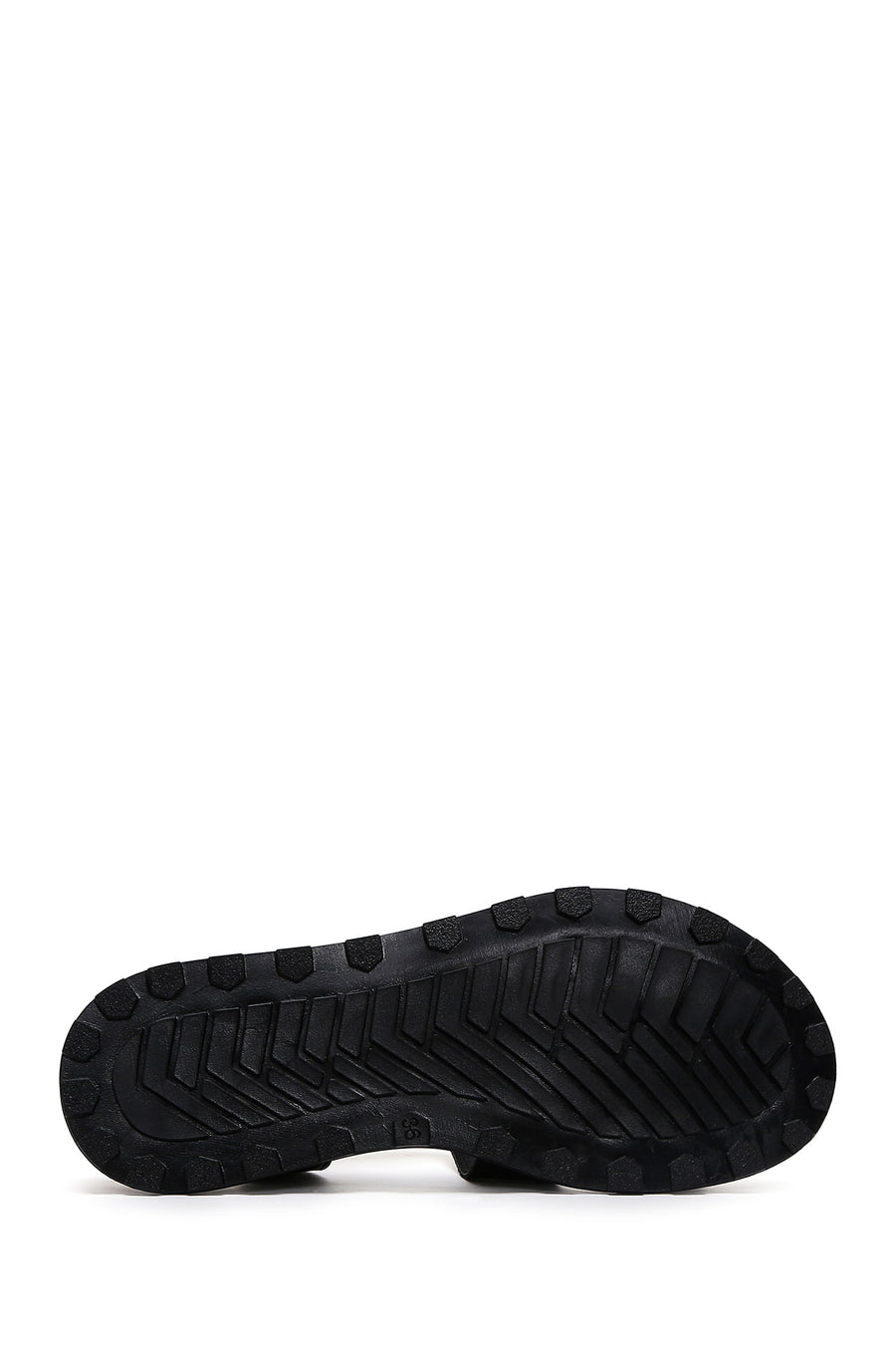 Women's Black Ankle Strap Leather Sandals