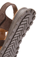 Women's Mink Ankle Strap Suede Leather Sandals | Derimod