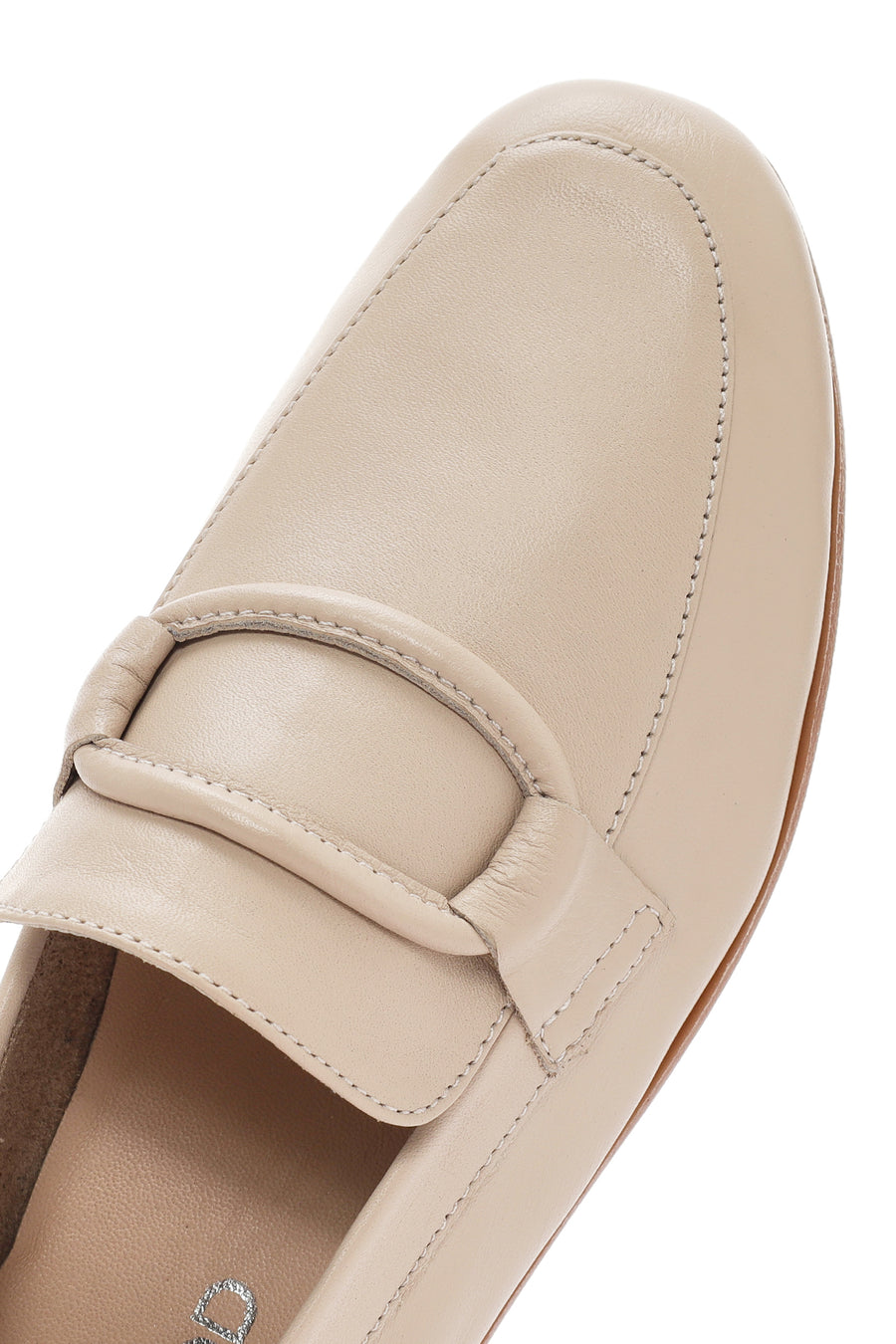 Kadın Bej Deri Casual Loafer