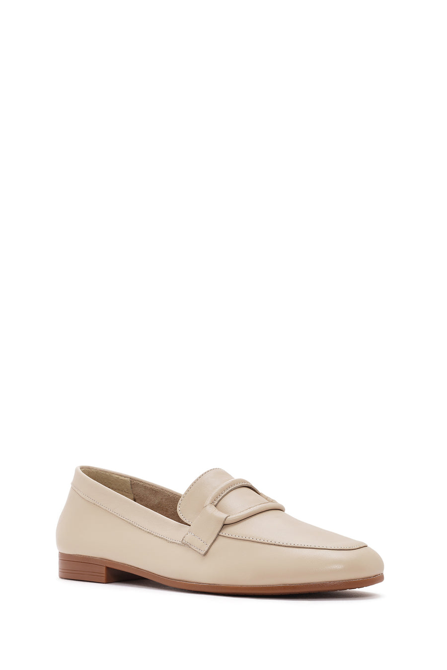 Kadın Bej Deri Casual Loafer